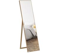 HOMCOM Miroir sur Pied Rectangulaire Design Moderne Naturel pour Vestiaire Salon Salle de Bain - 40 x 35 x 147 cm | Aosom France