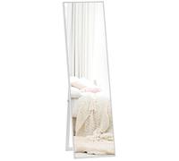 HOMCOM Miroir rectangulaire sur Pied Miroir de Sol pour vestiaire Salon Salle de Bain Couloir - 40 x 47 x 147 cm - Blanc