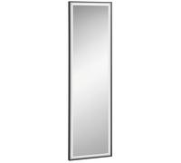 HOMCOM - Miroir mural - Alliage d'aluminium - 120x35cm - Noir