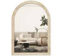 HOMCOM Miroir Mural Arche avec Cadre cannelé 60x2x90 cm Beige