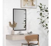 HOMCOM Miroir Mural décoratif rectangulaire - 70 x 50 cm - Miroir Mural pour Salon, Chambre à Coucher, Couloir - Noir