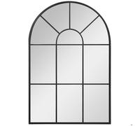 HOMCOM Miroir en métal style industriel effet verrière fenêtre arcade - 91 x 60 cm