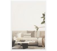 HOMCOM Miroir Mural rectangulaire 60 x 40 cm, Cadre en Bois Blanc, idéal pour la Salle de Bain, Salon ou Chambre