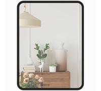 HOMCOM Miroir mural rectangulaire décoratif cadre métal 40,5 x 30 cm