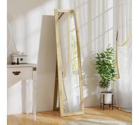 HOMCOM Miroir pleine longueur 157 x 37 cm - Cadre MDF, sur pied ou à suspendre, chêne