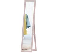 HOMCOM Miroir Pleine Longueur 157x37 cm avec Cadre en MDF, Miroir sur Pied Inclinable ou À Suspendre, Rose Perle Clair