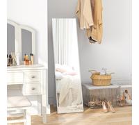 HOMCOM Miroir Rectangulaire sur Pied Élégant pour Vestiaire, Salon et Salle de Bain Blanc | Aosom France