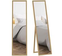 HOMCOM Miroir rectangulaire sur Pied Miroir de Sol pour vestiaire Salon Salle de Bain Couloir - 40l x 47P x 147H cm - Naturel