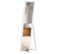 HOMCOM Miroir sur Pied et Mural rectangulaire 37 x 37 x 154 cm Blanc | Miroir de Sol Pleine Longueur, Dressing, Chambre, Salon