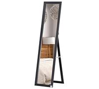 HomCom Miroir sur pied et mural rectangulaire pleine longueur 37 x 37 x 154 cm Noir