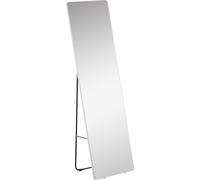 HOMCOM Miroir sur pied, miroir intégral avec support, 45 x 160 cm Miroir mural, miroir de garde-robe, miroir d'habillage pour chambre à coucher, salon, argent