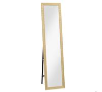 HOMCOM - Miroir sur pied mural - MDF - 37x157cm - Bois naturel