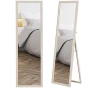 HOMCOM Miroir sur Pied Rectangulaire 160 x 50 cm Blanc Anti-Éclats