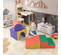 HOMCOM Module motricité bébé 4PCS parcours motricité bébé en mousse EPE pour enfants d'âge préscolaire, multicolore