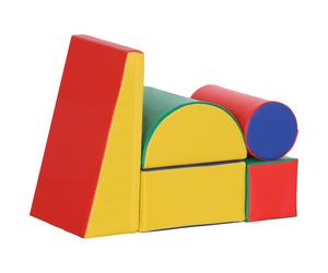 HOMCOM Module motricité bébé 5PCS parcours motricité bébé en mousse EPE pour enfants d'âge préscolaire, multicolore