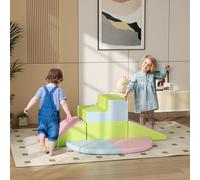 HOMCOM Module motricité bébé 6PCS parcours motricité bébé en mousse EPE pour enfants d'âge préscolaire, multicolore
