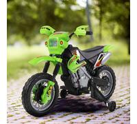 HOMCOM Moto Cross électrique Enfant 3 à 6 Ans 6 V phares klaxon musiques 102 x 53 x 66 cm Jaune et Noir Description:Cette jolie petite moto cross électrique pour enfants de 3 à 6 ans sera idéale pour