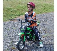HOMCOM Moto cross électrique pour enfant, effets sonores, 2 vitesses 8 et 16 km/h, batterie 12V, moteur puissance 350 W, rouge