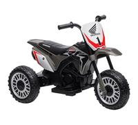 HOMCOM Moto Cross électrique pour Enfant, Licence Honda CRF450RL, Moto électrique Enfants avec Effets sonores, 3 Roues, Vitesse 3 km/h, Batterie 6V, pour 18-36 Mois, Gris