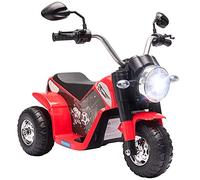 HOMCOM Moto Électrique Enfant Chopper Tout-Terrain 6 V 20 W Rouge Noir