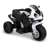 HomCom Moto électrique pour enfants BMW S1000 RR 3 roues 6V 2,5 km/h effets lumineux et sonores Noir