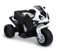 HomCom Moto électrique pour enfants BMW S1000 RR 3 roues 6V 2,5 km/h effets lumineux et sonores Noir
