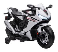 HOMCOM Moto Électrique Enfants sous Licence Honda 6 V 3-5 Ans Blanc