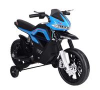 HomCom Moto électrique pour enfants 3-6 ans 6 V 25 W 3 km/h, lumières & sons, charge max. 30 kg, bleu