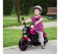 HOMCOM Moto électrique pour enfants 3 km/h 6V avec phare LED 2 roues d'entraînement de 18 à 36 mois avec moteur puissant rose