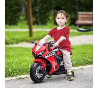 HOMCOM Moto Electrique pour Enfants avec Licence HONDA, Batterie 6V Rechargeable, Vitesse 3km/h, Rouge