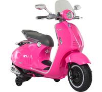 HOMCOM Moto électrique pour enfants, moto 6V pour enfants avec phares, musique, marche avant et arrière, roues d'entraînement, charge maximale 30 kg, moto électrique pour enfants de 3 à 6 ans, rose