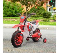 HOMCOM Moto électrique pour enfants à partir de 3 ans vitesse 3-8 km/h rouge