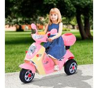 Homcom Moto Scooter Electrique Enfant Rose 108 x 51 x 75 cm