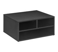 HOMCOM Organiseur Bureau Aspect Noir avec 3 Compartiments Fournitures Support d'imprimante 47 x 40 x 22,5 cm
