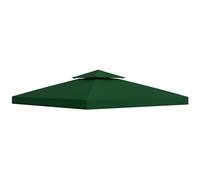 HOMCOM Outsunny Toit de Remplacement pour Gazebo de Jardin Toile de Rechange pour pavillon tonnelle Tente 3 x 3 m Vert foncé