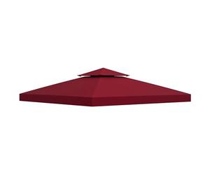 HOMCOM Outsunny Toit de Remplacement pour pavillon de Jardin Toile de Rechange pour pavillon tonnelle Tente 3 x 3 m Rouge Vineux