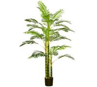 HOMCOM Palmier Areca Artificiel Arbre Artificiel 190 cm Pot Inclus Vert