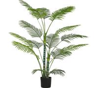 HOMCOM-Palmier artificiel-plastique, ciment-20L x 20B x 175H cm-Vert