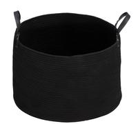 HOMCOM Panier à linge 88L, corbeille à linge en coton avec poignées pliable, 56 x 35,5 cm, noir