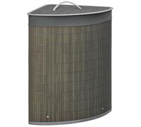 HOMCOM - Panier à linge - Bambou - 38x38x57cm - Gris