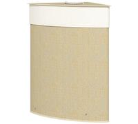 HOMCOM Panier à Linge en Bambou 55L, Panier Triangle avec Sac Amovible et Lavable, Couvercle, Poignée, 35x35x60cm, Naturel