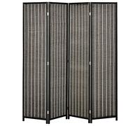 HOMCOM Paravent 4 pièces 180 x 180 cm Séparateur de pièce en bambou, pliable Protection visuelle Séparateur de pièce Paravent pour salon Marron