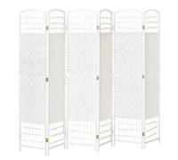 HOMCOM - Paravent de confidentialité - Fibre de papier - 242x170x1.7cm - Blanc