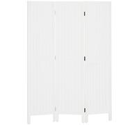 HOMCOM Paravent en bois séparateur de pièce closion intérieur pliable 3 panneaux en bois 120 x 170 cm blanc