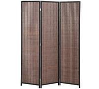 HOMCOM Paravent Interieur en Bois 3 Panneaux 135 x 180 cm séparateur de pièce Pliable cloison de séparation pour Salon Chambre à Coucher Maison, Marron