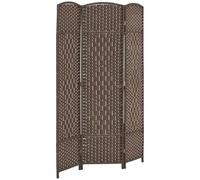 HOMCOM Paravent intérieur en Bois, 3 Panneaux, 135 x 180 cm, séparateur de pièce Pliable, pour Salon, Chambre à Coucher, Maison, Marron