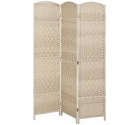 HOMCOM Paravent intérieur en Bois, 3 Panneaux, 135 x 180 cm, séparateur de pièce Pliable, pour Salon, Chambre à Coucher, Maison, chêne