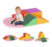 HOMCOM Parcours Motricité Bébé 6PCS avec Module en Mousse EPE Multicolore