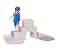 HOMCOM Parcours Motricité Bébé Jouet d'escalade Mousse 7PCS Multicolore