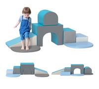 HOMCOM Parcours Motricité Bébé Jouet d'escalade Mousse 7PCS Multicolore